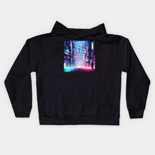 Cyberpunk Street View Kids Hoodie